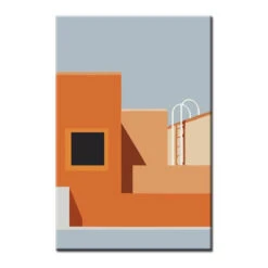 Malen Nach Zahlen Kunst Minimalismus Orange Haus Mit Leiter 5 Malen Nach Zahlen Kunst Minimalismus Orange Haus Mit Leiter -myPaintLab Deutschland Verkaufs-Shop art ab 010 1
