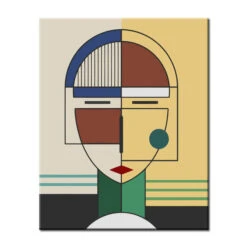 Malen Nach Zahlen Kunst Minimalismus Einfache Formen Gesicht I