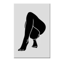 Malen Nach Zahlen Kunst Minimalismus Schwarze Füße