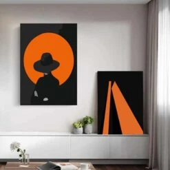 Malen Nach Zahlen Kunst Minimalismus Schwarze Person Mit Hut -myPaintLab Deutschland Verkaufs-Shop art ab 039 1