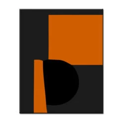 Malen Nach Zahlen Minimalismus Schwarze Orange Formen III