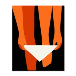 Malen Nach Zahlen Kunst Minimalismus Orange Personen