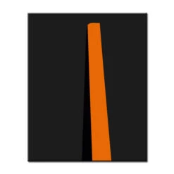 Malen Nach Zahlen Minimalismus Schwarze Orange Formen II