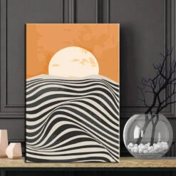 Malen Nach Zahlen Kunst Abstrakte Malerei Sonnenaufgang