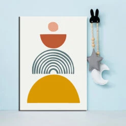 Malen Nach Zahlen Abstrakte Kunst Geometrie Farbige Form IX