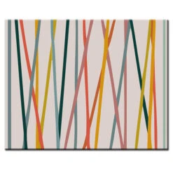 Malen Nach Zahlen Abstrakte Kunst Geometrie Farbige Striche