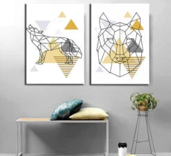 Malen Nach Zahlen Kunst Strichzeichung Geometrie Polygon Wolf -myPaintLab Deutschland Verkaufs-Shop art ab 101 097 2