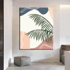 Malen Nach Zahlen Farbige Wolken Mit Zwei Palmenblätter -myPaintLab Deutschland Verkaufs-Shop art ab 106 1 1