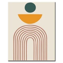 Malen Nach Zahlen Kunst Blaue Kugel Auf Gelber Halbkugel