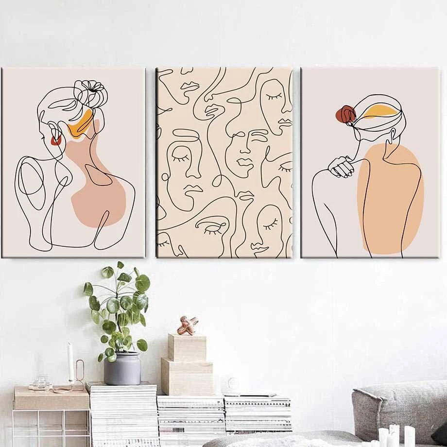 Malen Nach Zahlen Strichkunst Silhouetten Gesichter 2 Malen Nach Zahlen Strichkunst Silhouetten Gesichter - Image 2