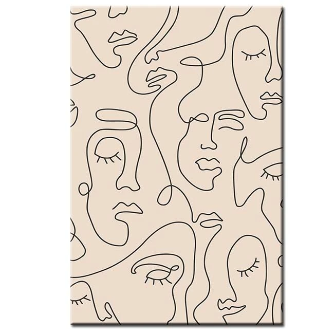 Malen Nach Zahlen Strichkunst Silhouetten Gesichter 3 Malen Nach Zahlen Strichkunst Silhouetten Gesichter - Image 3