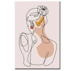 Malen Nach Zahlen Kunst Minimalismus Zeichnung Frau Mit Dutt -myPaintLab Deutschland Verkaufs-Shop art ab 121 1