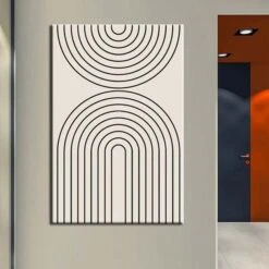 Malen Nach Zahlen Minimalismus Gegenüberligende Regebogen