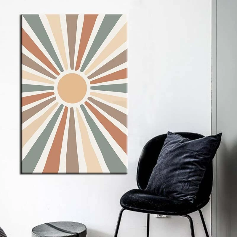 Malen Nach Zahlen Kunst Minimalismus Bunte Sonnenstrahlen 1 Malen Nach Zahlen Kunst Minimalismus Bunte Sonnenstrahlen