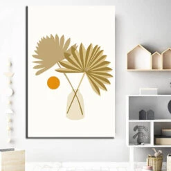 Malen Nach Zahlen Kunst Minimalismus Zwei Palmenblätter