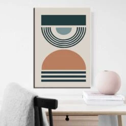 Malen Nach Zahlen Kunst Minimalismus Kreise Linien Rechtecke