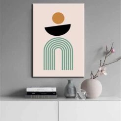 Malen Nach Zahlen Kunst Minimalismus Kugel Halbkreis Linien