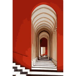 Malen Nach Zahlen Fotokunst Torbogen Gang