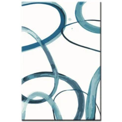 Malen Nach Zahlen Kunst Abstrakt Blaue Striche I