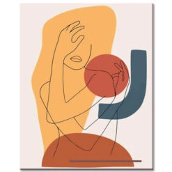 Malen Nach Zahlen Minimalismus Strichzeichnung Frau