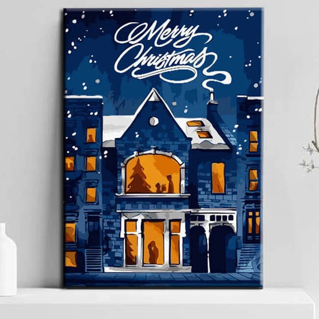 Malen Nach Zahlen Weihnachten Haus Im Winter Heiligabend 1 Malen Nach Zahlen Weihnachten Haus Im Winter Heiligabend