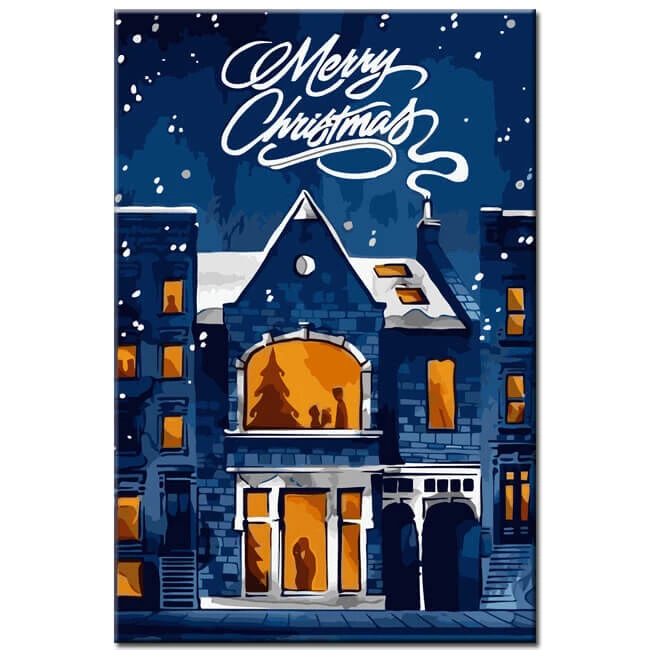 Malen Nach Zahlen Weihnachten Haus Im Winter Heiligabend 2 Malen Nach Zahlen Weihnachten Haus Im Winter Heiligabend - Image 2