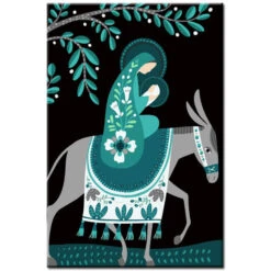 Malen Nach Zahlen Weihnachten Christliches Motiv Frau Auf Esel