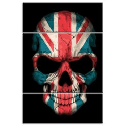 Malen Nach Zahlen Totenkopf - UK - Großbritannien 3-teilig Versand Aus DE