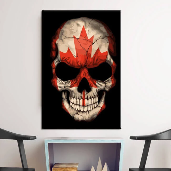 Malen Nach Zahlen Totenkopf - Kanada Versand Aus DE 2 Malen Nach Zahlen Totenkopf - Kanada Versand Aus DE - Image 2