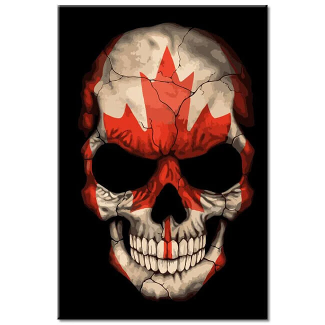 Malen Nach Zahlen Totenkopf - Kanada Versand Aus DE 1 Malen Nach Zahlen Totenkopf - Kanada Versand Aus DE
