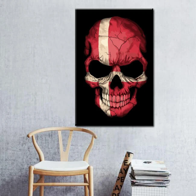 Malen Nach Zahlen Totenkopf - Dänemark Versand Aus DE 2 Malen Nach Zahlen Totenkopf - Dänemark Versand Aus DE - Image 2