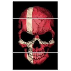 Malen Nach Zahlen Totenkopf - Dänemark 3-teilig Versand Aus DE