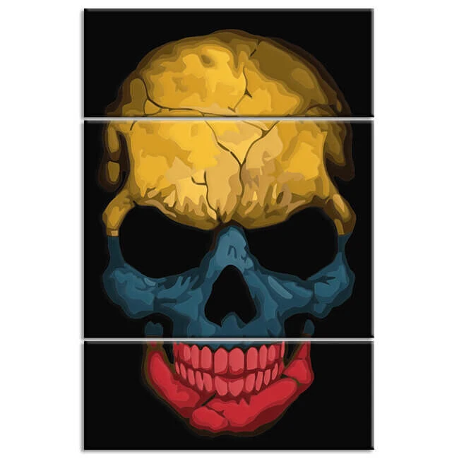 Malen Nach Zahlen Totenkopf - Rumänien 3-teilig Versand Aus DE 1 Malen Nach Zahlen Totenkopf - Rumänien 3-teilig Versand Aus DE