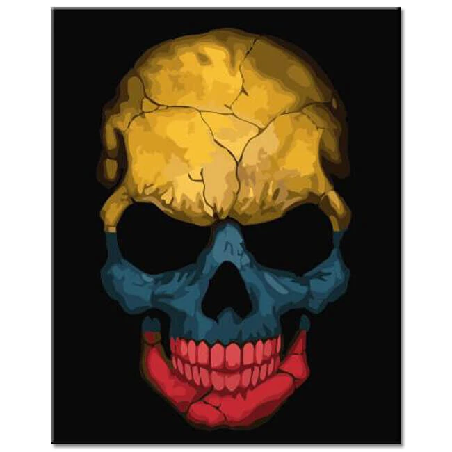 Malen Nach Zahlen Totenkopf - Rumänien Versand Aus DE 1 Malen Nach Zahlen Totenkopf - Rumänien Versand Aus DE