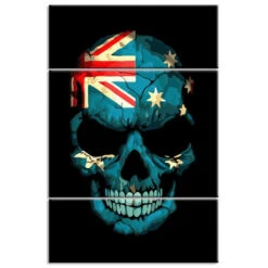 Malen Nach Zahlen Totenkopf - Australien 3-teilig Versand Aus DE