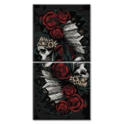 Malen Nach Zahlen Totenkopf - Hexe 2-teilig Versand Aus DE