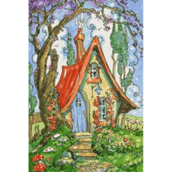 Malen Nach Zahlen Kunst Illustration Haus Mit Weg Im Sommer