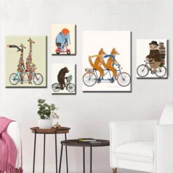 Malen Nach Zahlen Tiere Zwei Füchse Auf Dem Fahrrad -myPaintLab Deutschland Verkaufs-Shop art illus 048 057 4