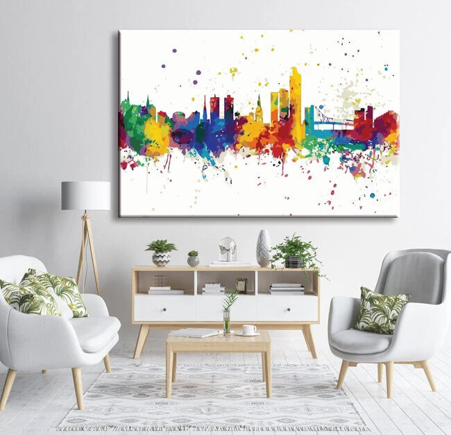 Malen Nach Zahlen Norwegen Skyline Oslo 2 Malen Nach Zahlen Norwegen Skyline Oslo - Image 2