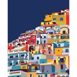 Malen Nach Zahlen Kunst Farbige Stadt Am Mittelmeer