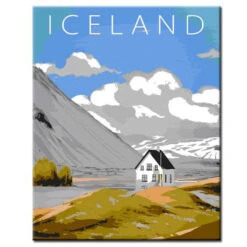 Malen Nach Zahlen Kunst Island Landschaft
