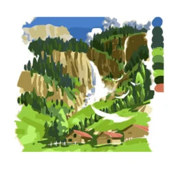 Malen Nach Zahlen Kunst Landschaft