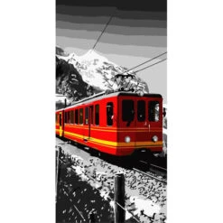 Malen Nach Zahlen Kunst Landschaft Rote Bahn