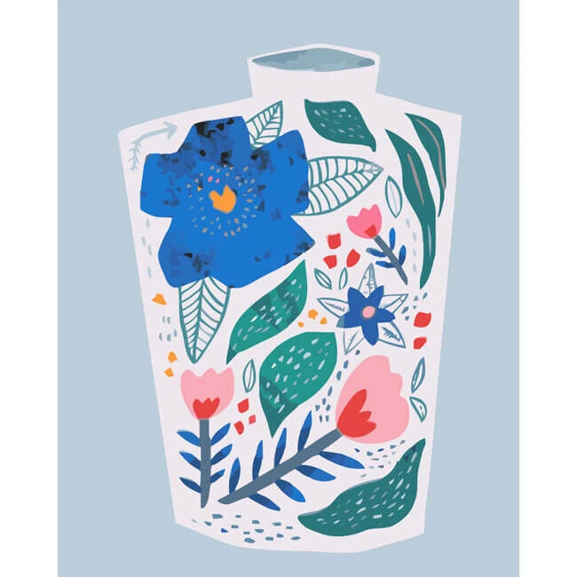 Malen Nach Zahlen Kunst Minimalismus Farbige Vase 2 Malen Nach Zahlen Kunst Minimalismus Farbige Vase - Image 2