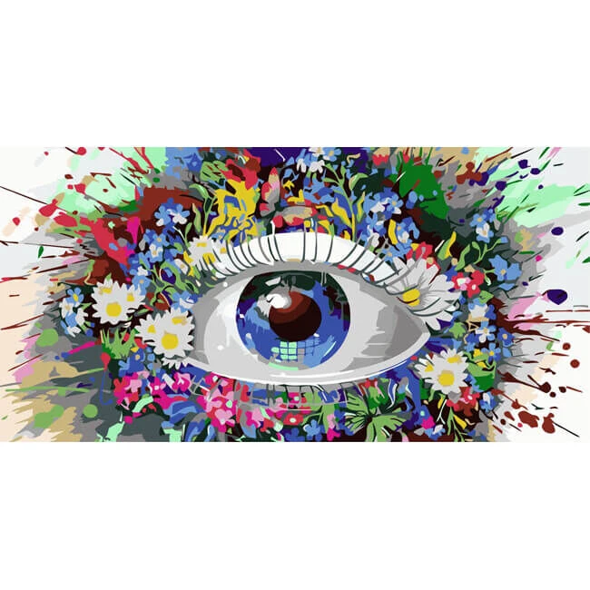Malen Nach Zahlen Kunst Auge Mit Vielen Bunten Blumen 1 Malen Nach Zahlen Kunst Auge Mit Vielen Bunten Blumen