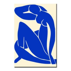 Malen Nach Zahlen Kunst Frau In Blau Mit Arm Auf Schulter