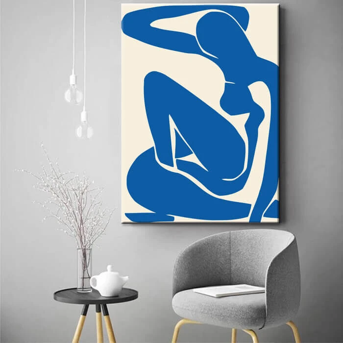 Malen Nach Zahlen Kunst Frau In Blau Mit Angewinkeltem Bein 2 Malen Nach Zahlen Kunst Frau In Blau Mit Angewinkeltem Bein - Image 2