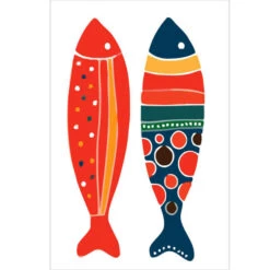 Malen Nach Zahlen Kunst 2 Bunte Fische Kopf An Kopf Liegend