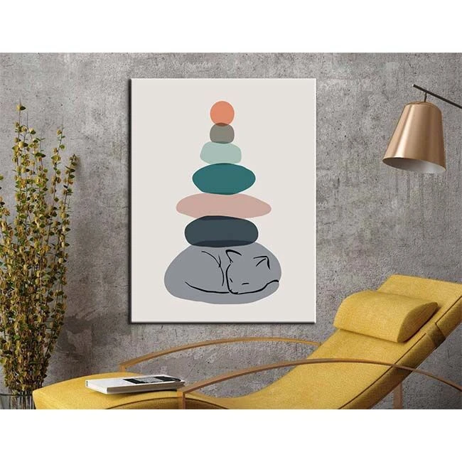 Malen Nach Zahlen Kunst Gestapelte Steine Auf Katze 2 Malen Nach Zahlen Kunst Gestapelte Steine Auf Katze - Image 2