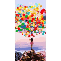 Malen Nach Zahlen Kunst Viele Bunte Luftballons